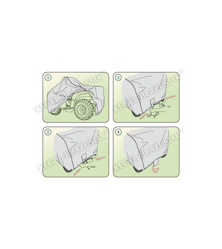 Покривало Kegel серия Basic размер L quad сиво за ATV