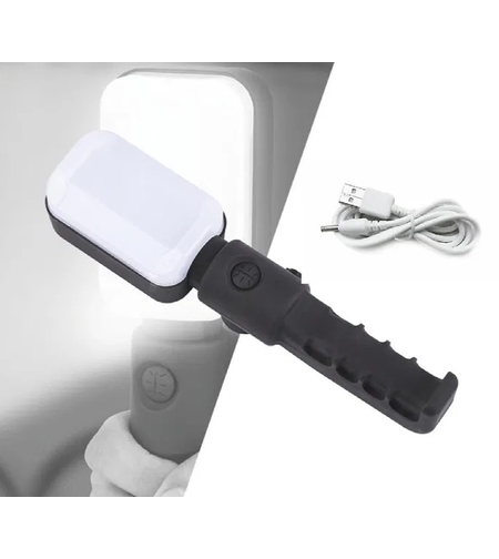 LED работна лампа / фенер - 2400mAH батерия, зареждане през USB - магнит и кука за закачане - 150 луменa