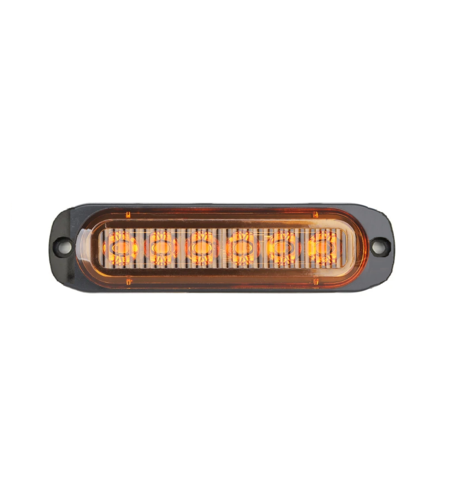 6 LED 12-24V Диодна Аварийна Сигнална Лампа За Пътна Помощ Платформа Жълта Блиц Светлина Мигаща Оранжев 112 x 29 mm