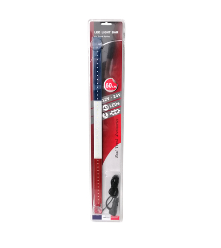 Светещ лед бар 60 cm 45 LED 12V - 24V синьо-бяло-червено FR France Croatia Holland флаг знаме Франция Хърватска Холандия