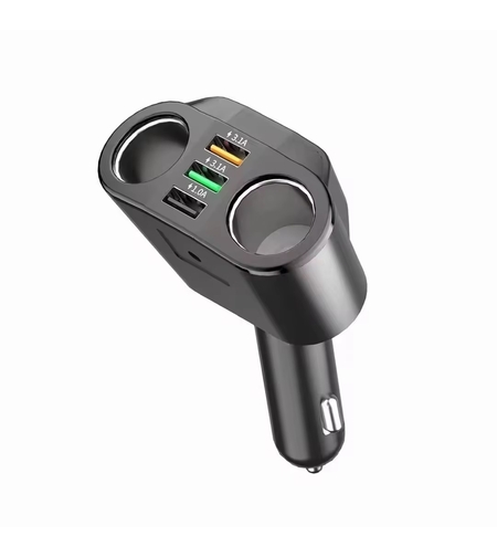 Универсален разклонител зарядно телефон USB 3.1А 1.0А за запалка с 2 гнезда 12V - 24V