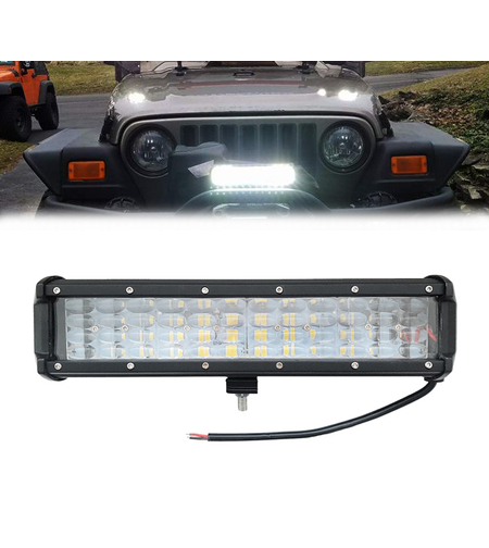 31 См 108W Мощен Led Bar Лед Диоден Бар Прожектор С Лупи 12V 24V 4 Редов Quad Row Насочена Светлина Spot Долно Захващане