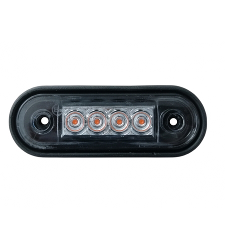 LED Маркер, Диоден Габарит, Токос, Оранжев, 12V-24V, Светлина За Камион, Бус, Ван, Ремарке, Каравана, Извит Гръб за Директен Монтаж на Ролбар, Булбар MAR891