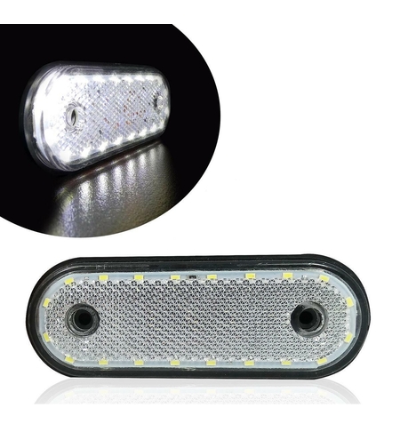 Бял LED Габарит, 20 Диода - 12V