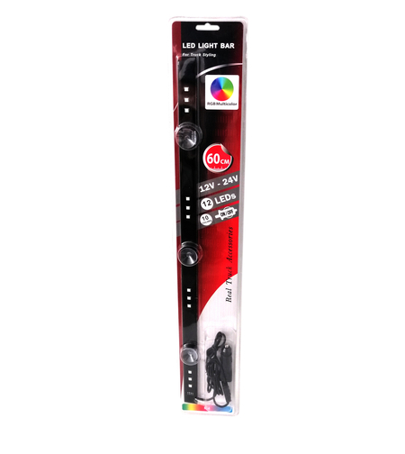 Светещ лед бар 60 cm 45 LED 12V - 24V Многоцветн RGB