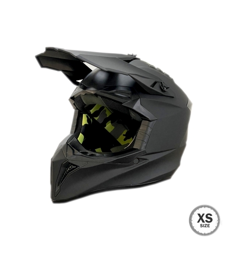 Детска Каска за Мотор, ATV, велосипед - Ендуро, Крос – размер XS (47–48 см), Черен мат