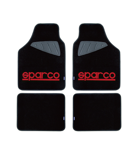 Стелки мокет SPC1903A Sparco Черни-Червени 4БР/К-Т