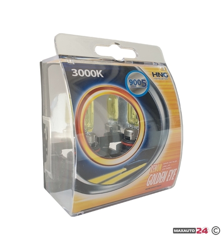 Халогенни крушки HNG HB3/9005 65W тип ''Golden eye'' жълти 2бр/к-т