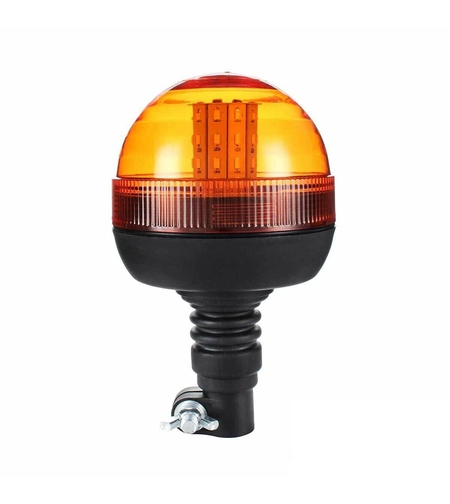 LED ЛЕД Аварийна, Сигнална Лампа, 40 Диода, 3 Режима На Светлина, Маяк, Буркан, Оранжева, Жълта, 12V - 24V, Е-Mark E9