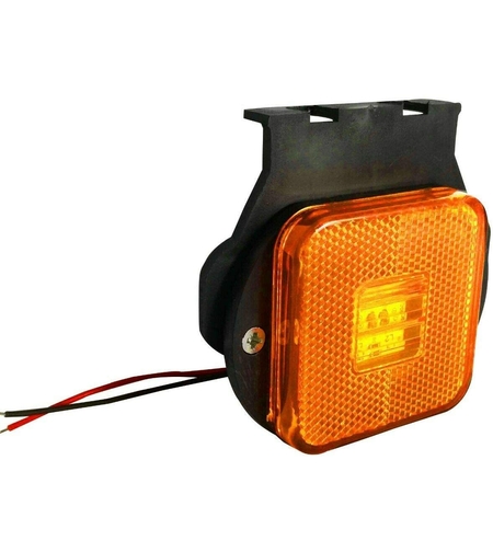 1 брой 24V LED ЛЕД Страничен Оранжев Диоден Маркер Токос Габарит Светлина За Камион Ремарке Платформа Бус Вана Каравана