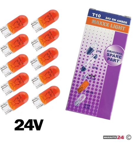 Крушки Maxxx Light Т10 5W - 24V 10 БР/КУТИЯ