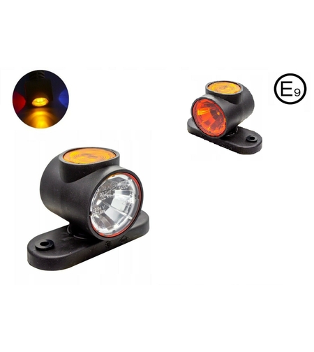 1 брой LED Лед Габарит Рогче12V-24V 3 SMD Диода,Тройна Функция :Червена, Бяла, Жълта Светлина, 3D Светлинен Ефект