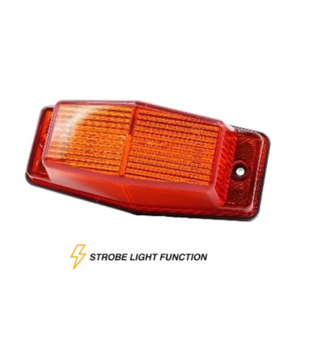 LED Лед Диодна лампа с оранжева аварийна блиц светлина мигаща 12V - 24V за Пътна помощ Селскостопански Машини платформа и Др.