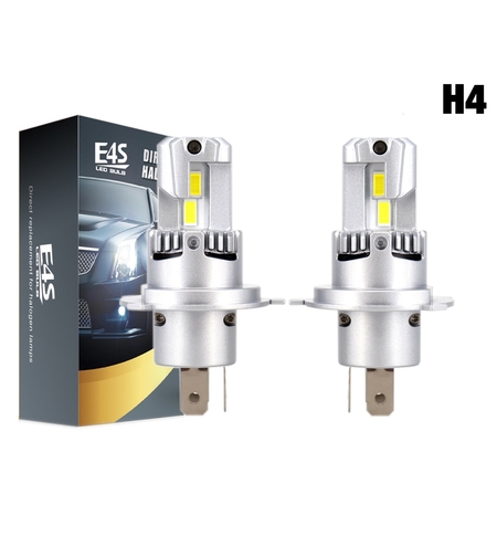 Комплект от 2 броя Умалени Мини Лед Led Диодни Крушки E4P H4 Х4 12V 50W 15000lm Canbus за Автомобил Мотоциклет Трактор Камион Бус и др.