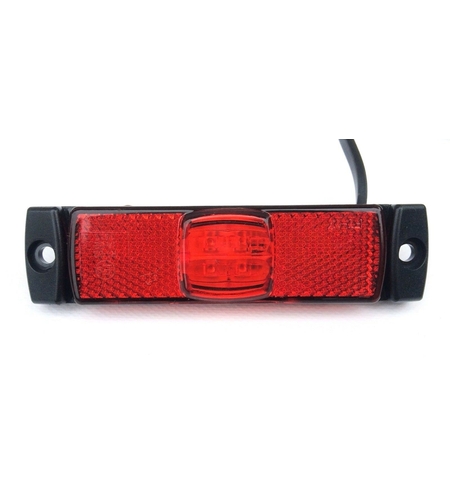 LED ЛЕД Светодиоден Червен Водоустойчив Габарит Маркер Fristom Е-Mark 12V-24V 130mm x 32mm x 14.5mm