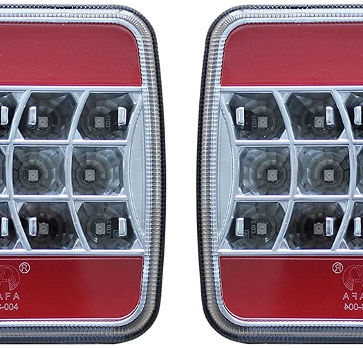 Комплект Стопове Задни Свeтлини С Крушка 12v Подходящи За Бус Камион Ремарке Караванa Платформа Със Сертификат E4