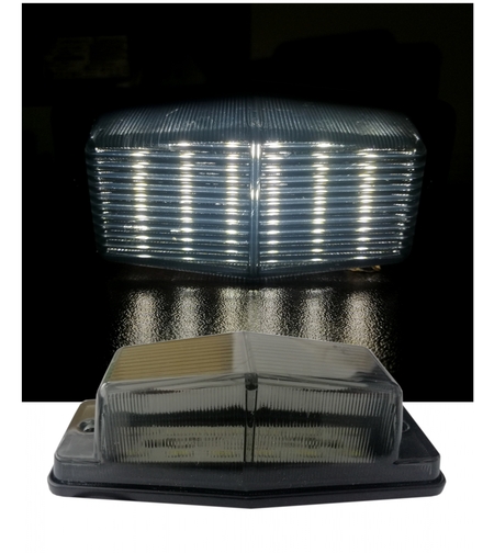 1 брой LED Лед Диоден Бял Габарит с Двойно опушено Стъкло 12 Диода 12V - 24V За Камион Трактор Багер Селскостопански Машини и др.