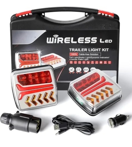 Безжични Wireless Led Лед стопове стоп светлина с магнит 12V за ремарке каравана кемпер колесар