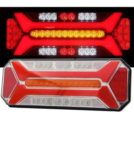 LED стоп с 5 функции за камион и ремарке, динамичен мигач, стоп светлина, заден ход, мъгла, IP66, 12–24V
