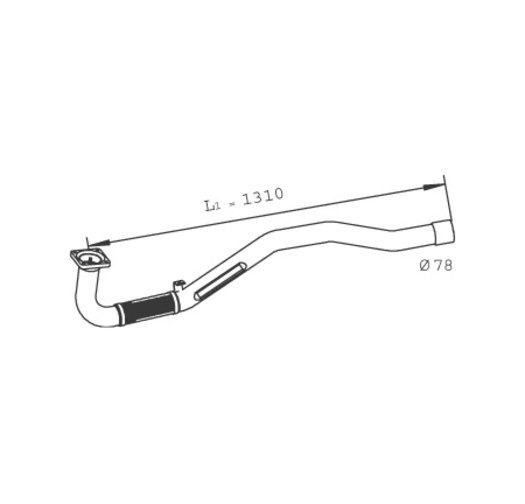 ауспухова тръба L1310  за Iveco(Ивеко)