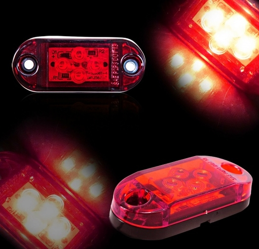 LED Габарит, Бял, Червен, Жълт, Маркер, 4 SMD Диода, 12V - 24V
