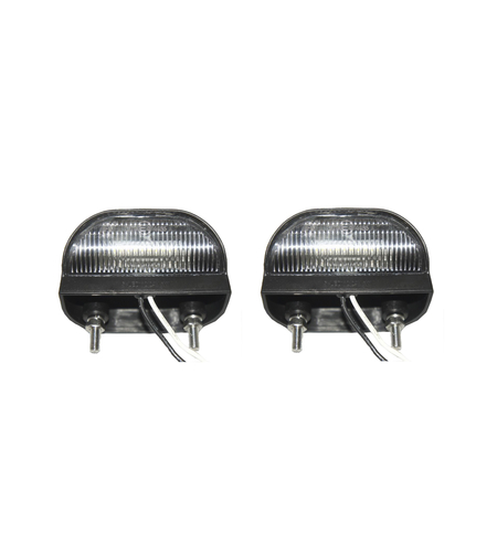 2 Броя Комплект LED Oсветление, Лед Плафон за Регистрационен Номер, 12V-24V, 75X45mm