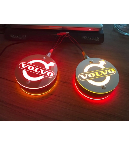 Комплект от 2бр Светодиодни LED Лед Габарити Обеци 24V оранжево-червено VOL