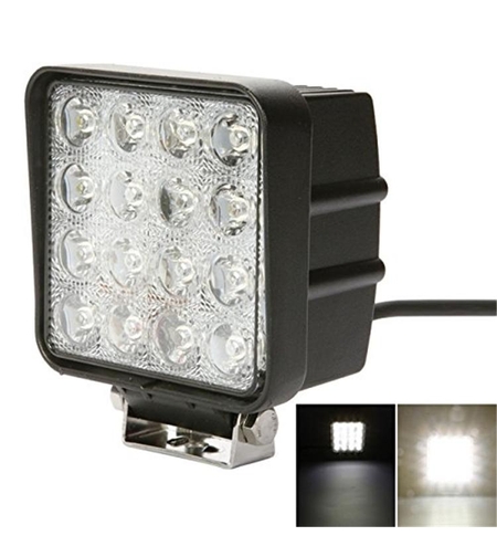 16 LED 48W Халоген Водоустойчива Разпръсната Flood Светлина Работна Лампа 10-30V за Ролбар АТВ, Джип