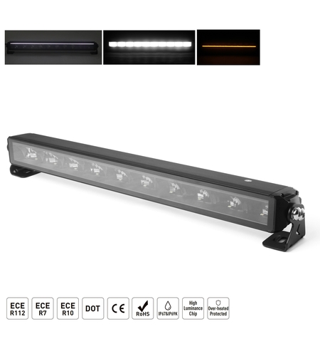 54.5 cm / 22 Инча 12V - 24V Висококачествен Led Bar Лед Бар Диоден Прожектор с бяла и оранжева габаритна светлина DRL мъгла 60W 8500LM