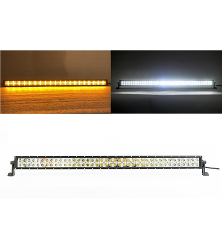 100 См Led Bar Лед Диоден Бар Прожектор Бяла и Оранжева, Жълта Светлина, Блиц, Флаш, CROSS DRL 240W 12V 24V