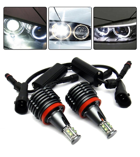 Комплект H8 40W LED Angel Eyes крушки за BMW – CANBUS, бяла светлина