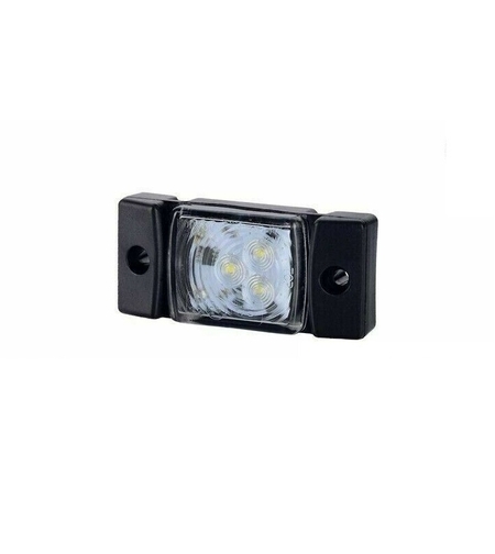 LED Светодиоден Габарит, Маркер, Токос, Бял, Е-Mark, 3 LED, 12V-24V, 7.3 см