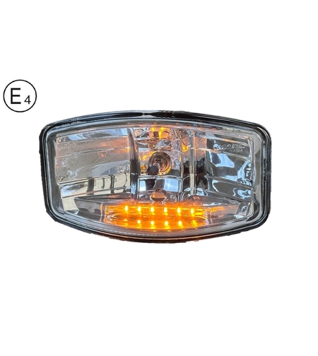 1 Брой Халоген Фар 12V-24V с крушка H7 + 6 ЖЪЛТИ LED габаритни светлини За Камион Трактор Багер Земеделски Машини и др.