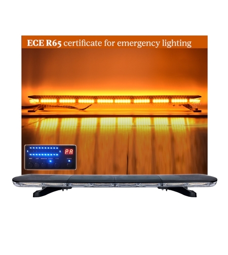 12V 24V Лед Led Диодна Мощна Аварийна Сигнална Лампа Буркан 123 см 162W 16 режина Бяло Стъкло За Пътна Помощ Платформа Снегорин и др.