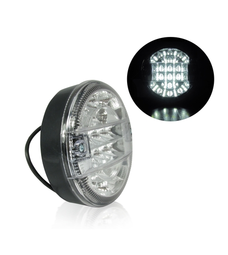 12V - 24V Led Лед Диодна Задна Светлина за Трактор Камион Ремарке Каравана Бяла Светлина