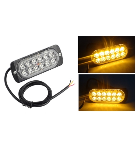 12 LED ЛЕД Аварийна Лампа За Пътна Помощ, Жълта Блиц Светлина, Мигаща!