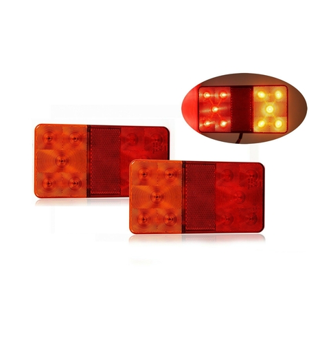 Комплект LED Лед Диодни Стопове, Slim, 12V, За Камион, Ремарке, Бус