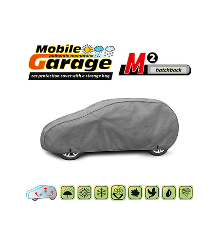 Висококачествено Покривало Kegel серия Mobile Garage размер M1 за хечбек 380-405см x 126-136см, сиво