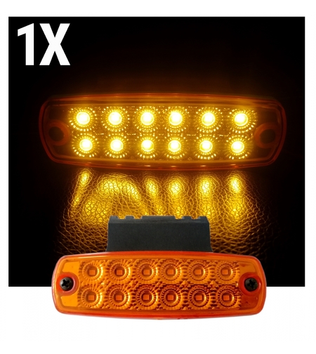 12 LED ЛЕД Аварийна Лампа За Пътна Помощ, Жълта Блиц Светлина, Мигаща, Оранжев, Със Стойка, Водоустойчив, 12V-24V