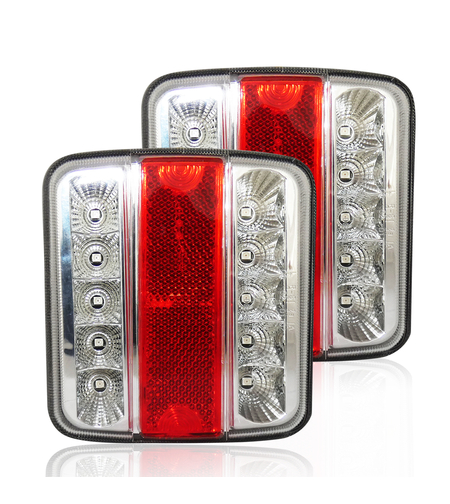 Комплект от 2 броя Мултифункционални Диодни LED стопове стоп задна светлина 12V 24V за бус камион ТИР ремарке каравана