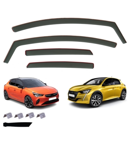 Комплект от 4бр. ветробрани за Opel Corsa F / Peugeot 208 5 врати след 2019