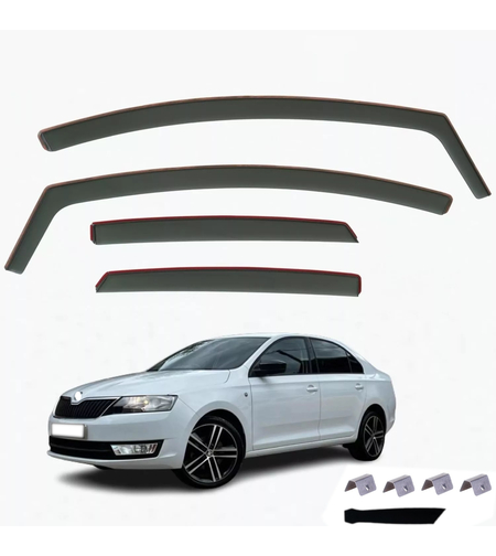 Комплект от 4бр. ветробрани за SKODA RAPID SEDAN 2013+