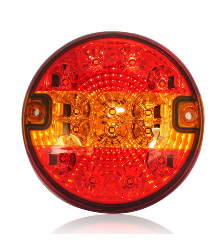 LED Лед Диоден Стоп Тип Хамбургер, Тънък Slim , Ø14cm, 12V-24V, За Камион, Ремарке, Бус , Каравана, Кемпер