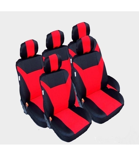 Калъфи тапицерия текстил Flexzon за Ford S-MAX, C-MAX, VW Touran, Sharan, Toyota Corolla Verso, Червени