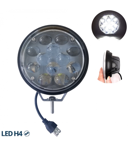 14.5 см ЛЕД LED 5D 36W Универсален прожектор фар лампа халоген с къси / дълги светлини за мотоциклет автомобил офроуд бус ван камион трактор комбайн багер къси/дълги 12V-24V 5,7 инча