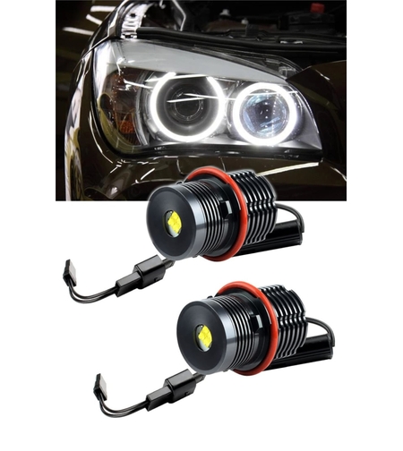 Комплект LED Angel Eyes крушки за BMW – CANBUS, бяла светлина, Plug & Play