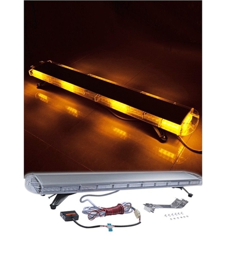 12V 24V Лед Led Диодна Мощна Аварийна Сигнална Лампа Буркан с Магнит 130 см 10 режина Бяло Стъкло За Пътна Помощ Платформа Снегорин и др.