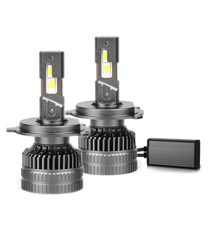 Комплект от 2 броя LED ЛЕД диодни крушки H4 Х4 12V 120W 13000lm за фарове Canbus без грешки 6000К къси/дълги