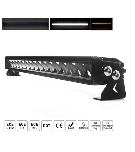 84.5 cm / 32 Инча 12V - 24V Висококачествен Led Bar Лед Бар Диоден Прожектор с бяла и оранжева габаритна светлина DRL мъгла 120W 13000LM
