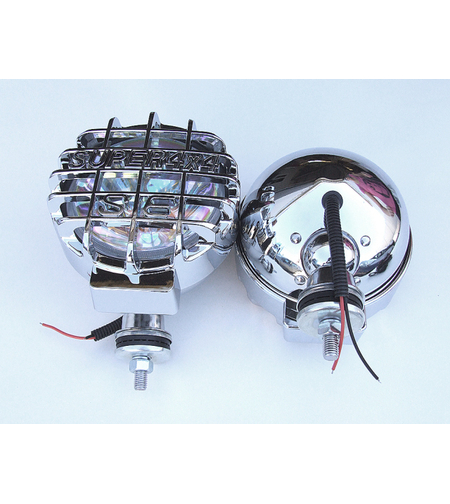 Комплект 2 Броя Универсални Халогени, Фарове с Решетка Ø16,8см 12V 55W Rainbow оттенък на стъклото